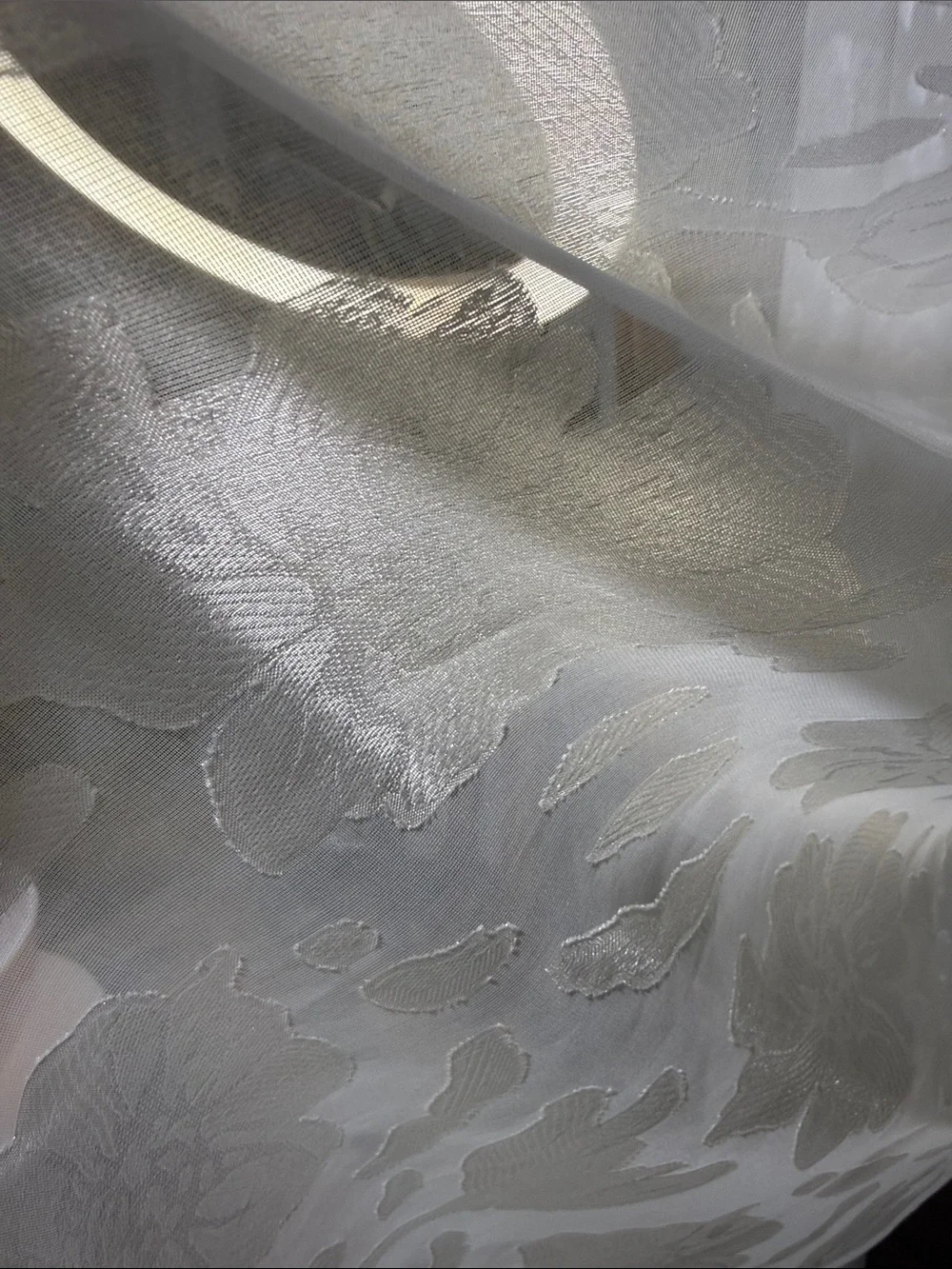 Sheer Floral embroidered Curtain Panel